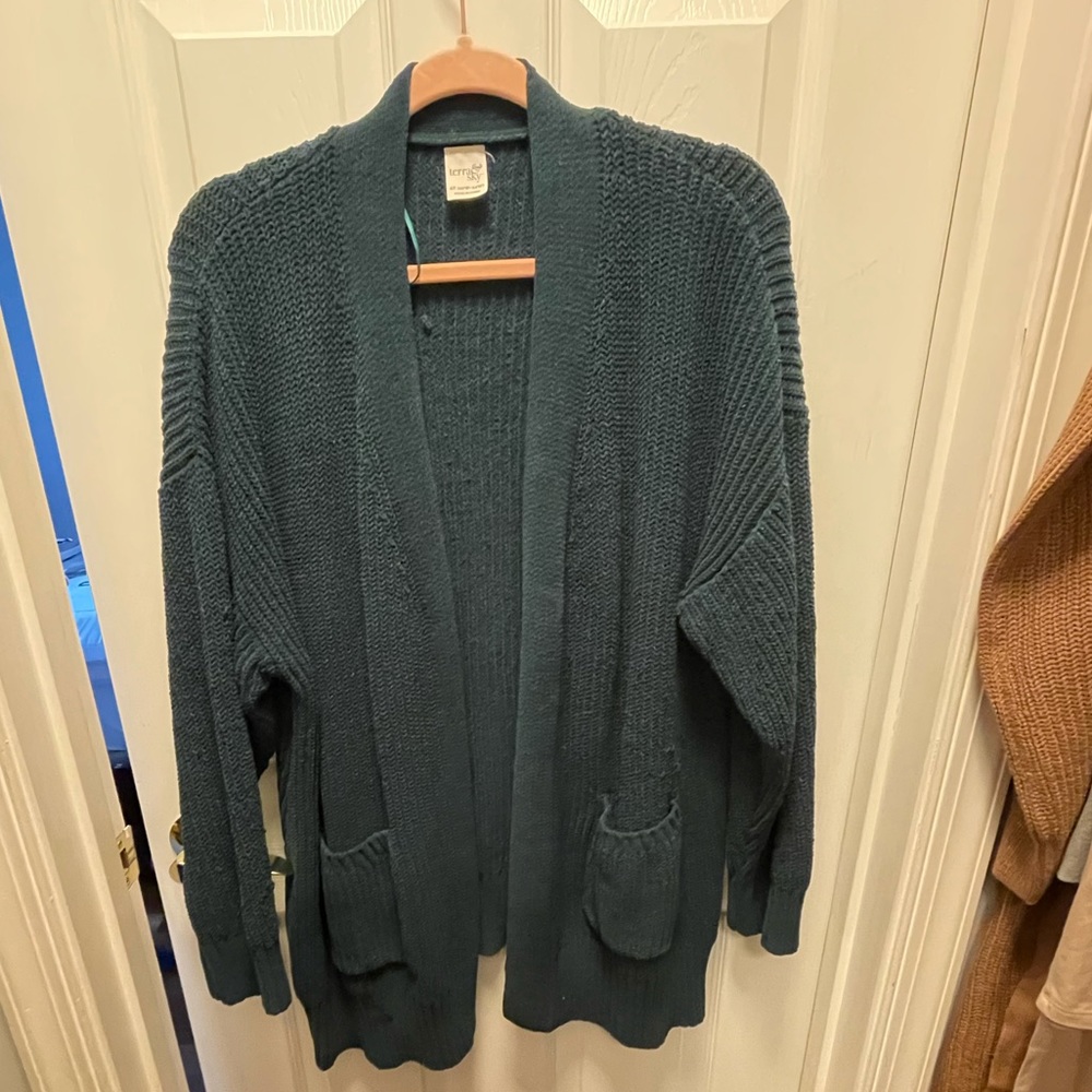 Emerald Green Soft Knit Cardigan